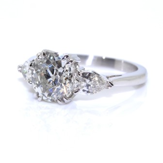 Jewelry creations - Diamond and Pear Diamond Ring