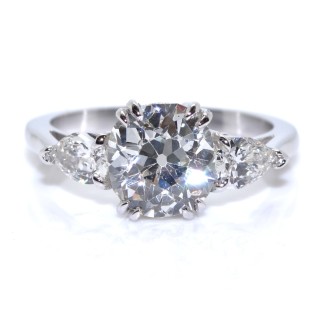 Recent jewelry - Diamond and Pear Diamond Ring