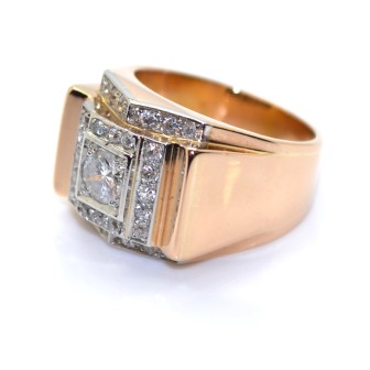 Antique jewelry - Diamond Tank Ring