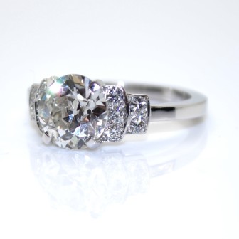 Recent jewelry - 1,97 ct Solitaire Diamond Ring