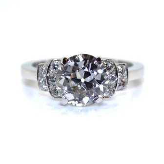 Engagement rings - 1,97 ct Solitaire Diamond Ring