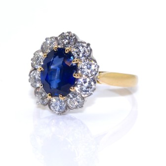 Recent jewelry - Diamond and Sapphire Pompadour Ring