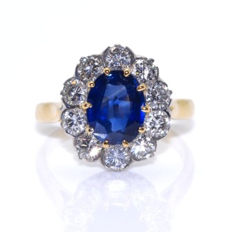 Recent jewelry - Diamond and Sapphire Pompadour Ring